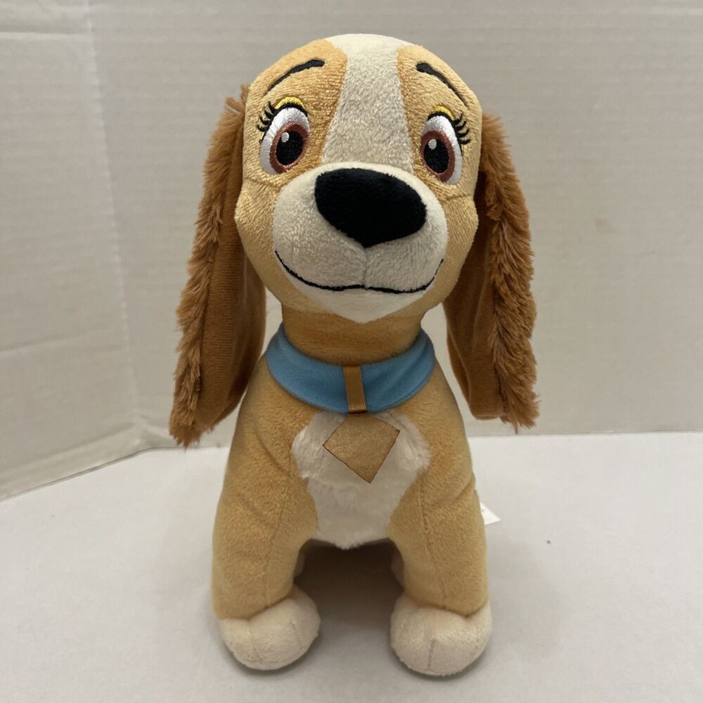 Disney Lady Plush Dog 11 inch Brown/Tan Stuffed Animal Lady and the Tramp
